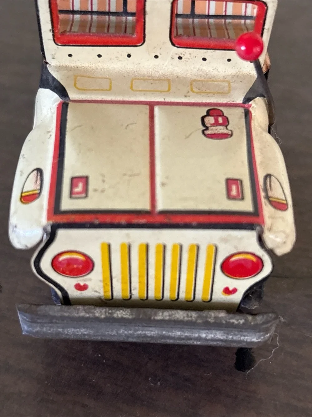 Vintage Toy M.P.  Jeep SSS Japan 1950s Tin Litho Friction Powered